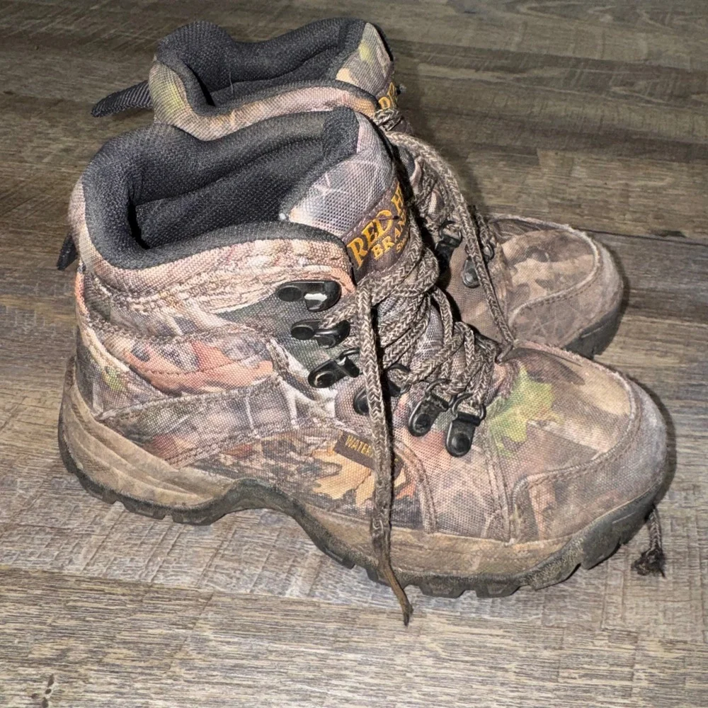 RedHead Waterproof Camo Hiking Boots True Timber Kanati 7705K-TTK Kids Size 3